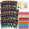 24 Pcs Welcome Back To School Coloring Books Bulk,First Day of School Party Favors Goodie Bags Fillers Stuffers DIY Craft Activity Coloring Books for Ages 2-4-8-12 Kindergarten School (Black)