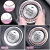 10 Pcs Pink Car Accessories Set, Pink Steering Wheel Cover Fluffy Armrest Box Mat Handbrake Cover Seat Belt Shoulder Pads Gear Shift Cover Ignition Button Ring Stickers Mirror Hanging Ornaments