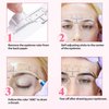 Skymore Eyebrow Ruler, 100Pcs Eyebrow Stencil Microblading Ruler, Disposable Eyebrow Template Eyebrow Ruler Sticker, Eyebrow Shape Kit for Microblading Supplies, 3 Minutes Makeup Tools For Eyebrow