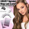 Lash Clusters Wispy Eyelash Clusters Natural C Curl DIY Lash Extension zanlufly 180Pcs Thin Band Individual Lashes Eyelash Extensions (8-16MM)
