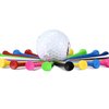 CRESTGOLF Professional 2 1/8" Deluxe Wood Golf Tees 100pcs(Mixed Color)