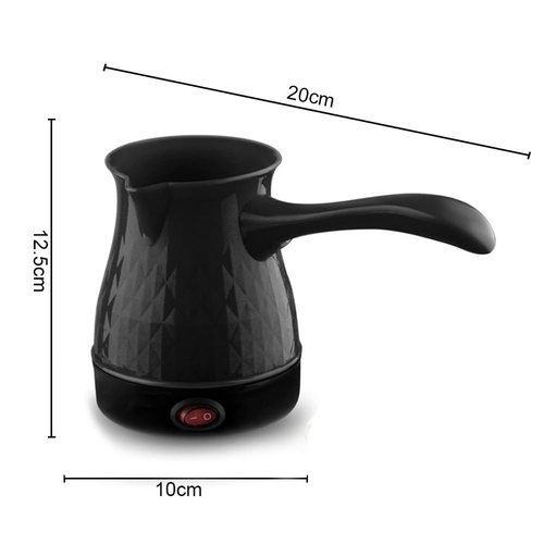 Turkish Coffee Maker, 600ml Portable Electric Turkey Coffee Pot Stainless Steel Arabic Greek Turkish Coffee Maker, Anti Scald Tea Maker Kettle Coffee Machine