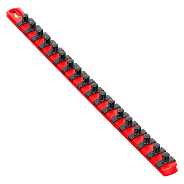 Ernst Manufacturing 18-Inch Socket Organizer with 18 3/8-Inch Twist Lock Clips, Red (8401-Red-3/8)