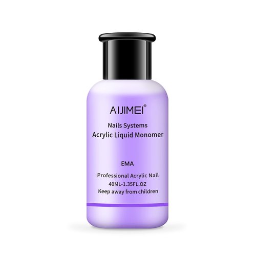 AIJIMEI Acrylic Monomer Liquid 40ml/1.35fl.oz Monomer Acrylic Nail Liquid Nail Extension Professional Acrylic Nail Monomer Liquid for Nail Art for Beginner DIY and Salon
