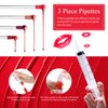 KPX 30 Pcs lip Gloss Tube Containers Bulk Wand 10ml Empty Clear Pink Lip Oil Tubes Refillable Lip Balm Bottles with Rubber Insert for DIY Makeup Such as Lip Samples, Homemade Lip Balm (Golden)