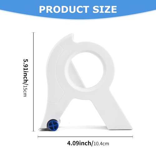 QKDS Masking Paint Tape Dispenser, Portable Paint Tape Applicator for Trim, Easy to Grip Rounded Handles and Accurate Tape Application, Saves Time Compact Design for On The Go Usage(White)