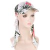 DINPREY Long Pretied Head Scarves for Women Bandana Turban Hat Chemo Cancer Headscarf Headwraps Headwear for bald women hair wraps Hair Cover Hat (3 PCS Flower)