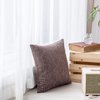 Home Brilliant Decorative Pillowcases Striped Chenille Velvet Plush Square Throw Pillow Cover Sofa Cushion Covers for Couch, Set of 2, 18x18 inch (45cm), Brown