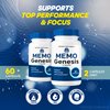 MemoGenesis – Daily Support Formula with a Natural Blend to Help Maintain Clarity, Focus & Everyday Alertness | Easy-to-Swallow Memo Genesis Pills for Everyday Use (60 Capsules)