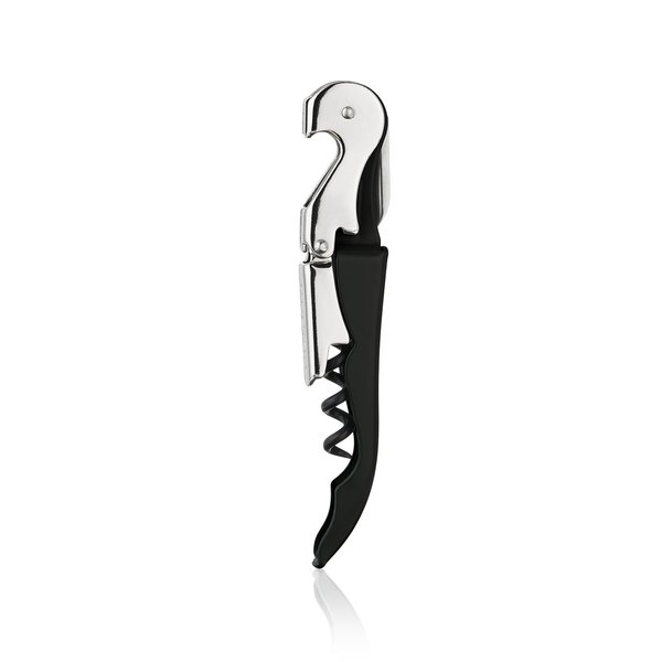 True Truetap Double Hinged Professional Waiter's Corkscrew - Wine Key and Wine Opener for Wine Bottles, Black