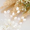 Foyte Flower Bride Wedding Hair Comb Crystal Leaf Bridal Headpieces Rhinestone Hair Pieces Pearl Bridesmaid Side Combs Hair Accessories for Women and Girls (pearl)