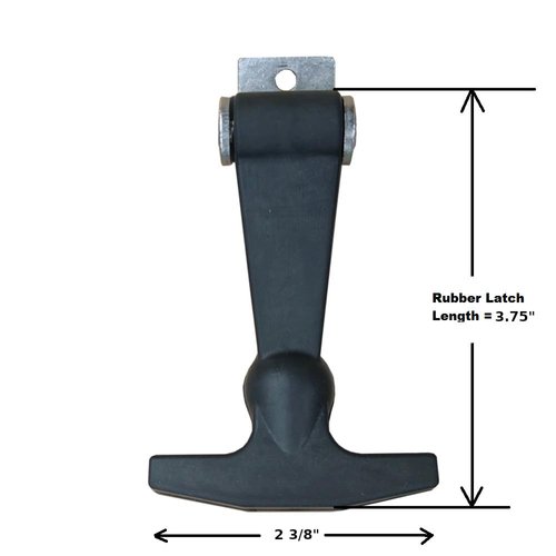 AlphaCraft 2 PCS Medium Elastic Hood Catch Flexible T-Handle Hasp Rubber Draw Latches with Zinc Plated Brackets for Tool Box Vehicle Engine Hood ATV RV Boat