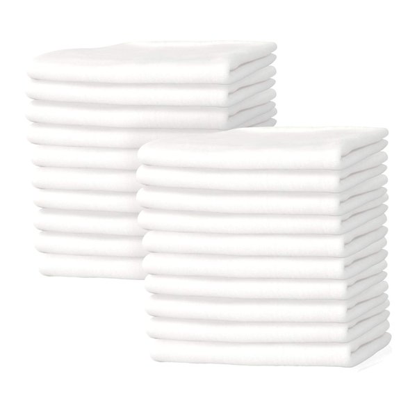 Nabob Wipers New Lint Free Rags 100% Cotton for Cleaning, Soft Cloth Tshirt Material for Cast Iron, Staining Wood, Dust Rags, Shoe Polishing (18"x18")