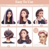Heatless Curls Headband, Hair Rollers for Heatless Curls, 70" Velvet Heatless Curlers for Women Girls Overnight Curls, No Heat Hair Curlers to Sleep In - Orange