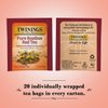 Twinings Pure Rooibos Red Tea - A Naturally Sweet and Tangy Red Tea, Caffeine-Free Herbal Tea Bags, Individually Wrapped, 20 Count (Pack of 2)
