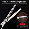Professional Barber Hairdressing Scissors Kit: 6-inch Thinning Shears & Hair Cutting Razor Edge Scissor, Crafted from Japanese Stainless Steel.