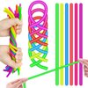42Pcs Colorful Fidget Noodles Toys Squeeze Release Anxiety for Kids and Adult as Kids Party Bag Fillers Party Favors Birthday Gifts for Kids and Classroom Rewards