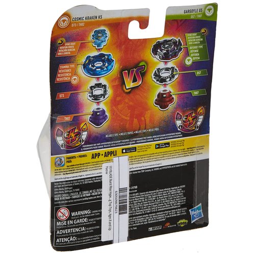 Beyblade Burst Rise Hypersphere Dual Pack Cosmic Kraken K5 and Gargoyle G5-2 Right-Spin Battling Top Toys, Ages 8 and Up