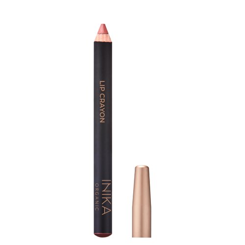 INIKA Organic Long Lasting Lipstick Crayon | Vegan Lipstick + Organic Lip Liner, Hypoallergenic, Cruelty-Free, Satin Finish, Enriched with Vitamin E and Coconut Oil, Rose Nude, 3 g