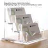 YUXUN Business Card Holder Display for Desk, Clear Acrylic Cards Organizer 3 Tier 3 Slots, Business Card Stand for Men and Women 1 Pack (3 slots) 3slots…