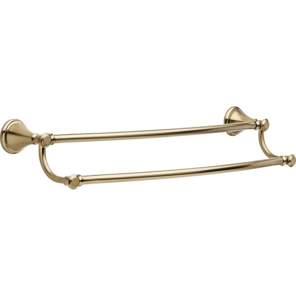 DELTA FAUCET 79725-CZ Cassidy Wall Mounted 24 in. Double Towel Bar in Champagne Bronze