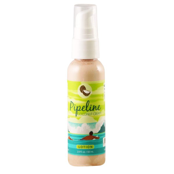 Hawaii Deluxe Body Lotion 60 ml Pure Natural Vegan Chemical-Free All Types Coconut Mango Plumeria Pikake Lavender Mint Green Tea Lime Sunset Mango Pipeline Coconut Cream Waimea Tradewinds