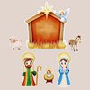 Ercadio 24 Pcs Christmas Nativity Cupcake Toppers Jesus Birthday Merry Christmas Cupcake Picks for Holy Nativity Scene Theme Christmas Jesus Birthday Party Supplies