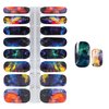 SILPECWEE 5 Sheets Rainbow Nail Wraps Nail Polish Stickers Self Adhesive Nail Polish Strips Gel Nail Strips Ombre Nail Design Fingernail Manicure Sticker Nails for Women with 1pc Nail File