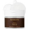 SKINCURE Sandawha Vitamin C Toner Pad - Vegan Korean Face Toner Pad - Radiant Glow & Revitalizing with 2% Ascorbyl Glucoside and Niacinamide - Mild Exfoliating with AHA, PHA, 60 Pads