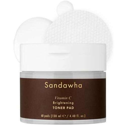 SKINCURE Sandawha Vitamin C Toner Pad - Vegan Korean Face Toner Pad - Radiant Glow & Revitalizing with 2% Ascorbyl Glucoside and Niacinamide - Mild Exfoliating with AHA, PHA, 60 Pads