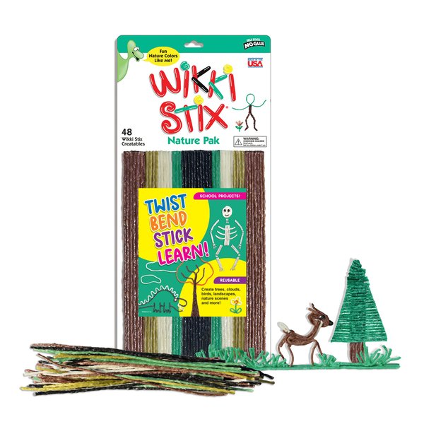 WIKKI STIX Nature Pak Provides Essential Arts & Crafts Fun and Great for School Projects, Made in The USA!