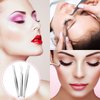 6 Pieces Eyelash Extension Tweezers Lash Tweezers Set Stainless Steel Straight and Curved Tip Tweezers Precision Eyebrow Tweezers Nippers for Eyebrow Hair (Silver, Pink)