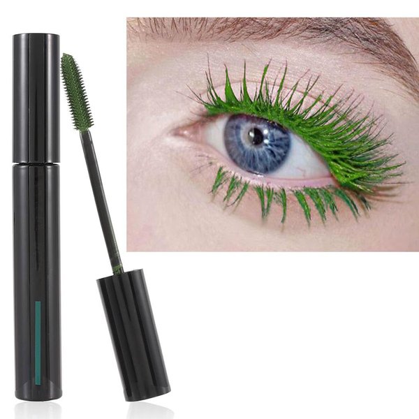 Kilshye Colorful Mascara Mascaras Thick Eyelash Wataerproof Eyelashes Thicker Long Lasting Eyes Makeup for Women and Girls Pack of 1 (B- Green)