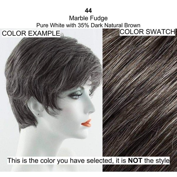 Playful Hair Wrap Color 44 Marble Fudge - Easihair Hairpieces Elastic Band 2.5" Length UpDo Ponytail Accent Synthetic Fiber Curly Wavy Locks Scrunchie 672a Bundle MaxWigs Hairloss Booklet