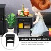 ibasenice Dollhouse Mini Bedside Table - 2 PCS Christmas Dollhouse Closet Tiny Home Dollhouse Accessories Sleeping Cabinet Vintage Micro Scene Wooden Crafts Furniture