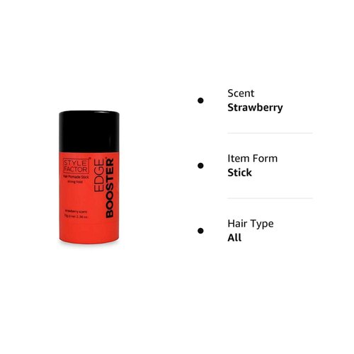 Style Factor Edge Booster Hair Pomade Stick Strong Hold 2.36 oz (STRAWBERRY)