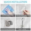 EAARSUO Shower Head Holder Wall Mount, Shower Head Holder Adhesive, Showerhead Holder Clip, Shower Wand Holder Wall Mount, Waterproof Shower Handle Holder, Shower Head Bracket (Brushed Nickel)