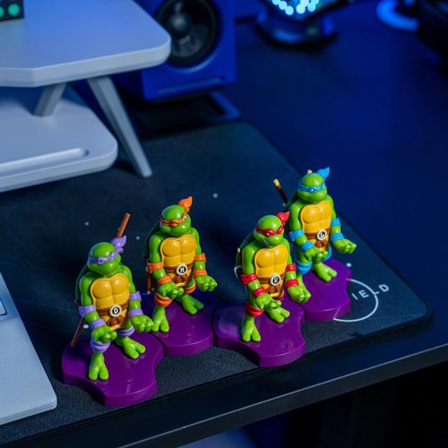 Exquisite Gaming: Holdems: TMNT - Raphael - Earbud & Phone Holder, Cable Guys, Mini Collectibles with a Twist, Teenage Mutant Ninja Turtles Figure