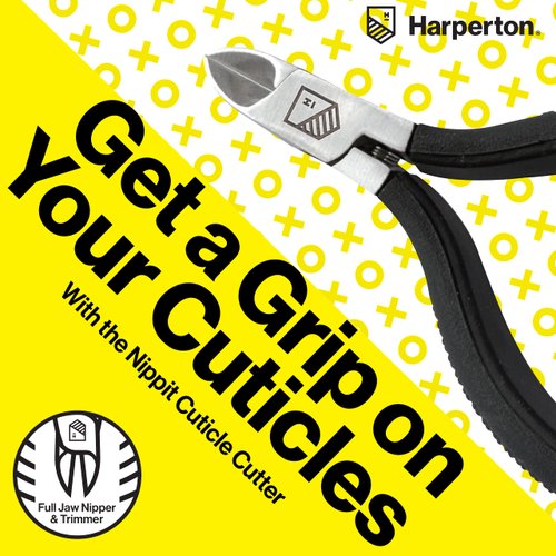 Harperton Cuticle Trimmer - Full Jaw Nipper and Trimmer, Non-Slip Cuticle Nipper Stainless Steel Cutter Fingernails and Toenails