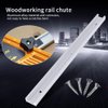 1 Piece 400mm Aluminum Alloy T Track, T Slot Track with 4Pcs Self Taping Screws for Woodworking Router Table Saw