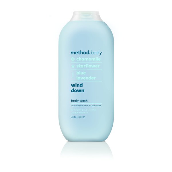 Method Moisturizing,Softening Body Wash, Wind Down, Paraben and Phthalate Free, 18 oz (Pack of 1)