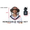 G GIEPHT Mosquito Head Net Mesh for Outdoors,Bug Net for Head Hiking,Hats with Netting for Men Women,Insect Shield Face Mask Cover Hunting,Black Fly Head Net Midge No See Um Gnat for Adults 2 Pack