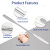 2Pcs Cosmetic Mixing Makeup Spatula Nail Art Palette Stick Stirring Stainless Steel Rod Mixer Artist Tool for Salon Color Cream Mixing for Professional and Personal Use (Silver)