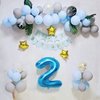 2 Number Balloon Blue Big Number Balloons 40 Inch kit for Happy Birthday Party Decorations Foil Mylar Helium Baby Shower