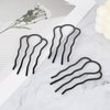 8 Pcs Hair Side Combs, Hairpins for Updos, 4 Prong Metal Updo Hair Pins, Black U-Shape Hair Sticks, Side Hair Clip for Women, Hair Pins for Buns, Hair Fork Clip Styling Tool Decorative Accessories
