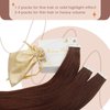 Sunny Hair Auburn Tape in Hair Extensions Auburn Brown Human Hair Extensions Tape ins Auburn #33 Tape in Natural Hair Extensions Burgundy Tape in Auburn Hair Extensions 50g 20pcs 18inch