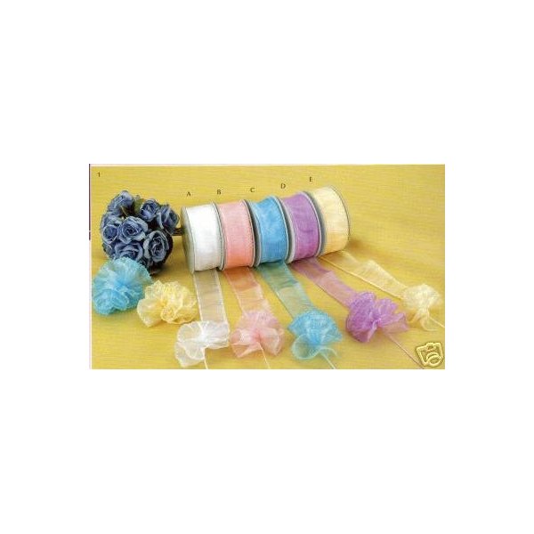 Organza Pull Bow Ribbon Ruffle Type 1.5"x25Yrd Lavender