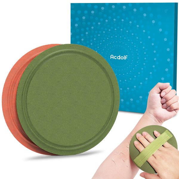 ACDOLF Premium Exfoliating Gloves – Colorful 2-Pack Body Scrubber and Dead Skin Remover – Reusable, Quick-Dry, Gentle – Perfect for Shower and Bath