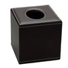 KINGFOM Square Pu Leather Tissue Box Cover, Modern Facial Tissue Holder, Roll Tissues Paper Case Dispenser for Bathroom Vanity Countertop, Night Stands, Office Desk & Car(Brown)