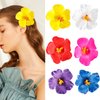 Paderison 6Pcs Hawaiian Flower Hair Clip for Women Flower Hair Clips Hair Flower Clips Hair cessories for Girls Sweet Side Clips Artificial Tropical Hair Barrettes Hair Pins Vacation Beach Party